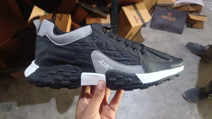 Black Charcoal Men's Mid Thick Base Sneakers